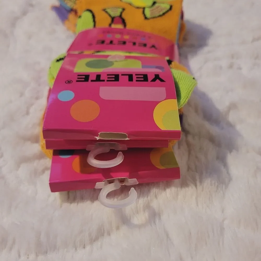 Yelete Big Candy Novelty Crew Socks 3 Pair Bright Bold Colors Size 9-11 New